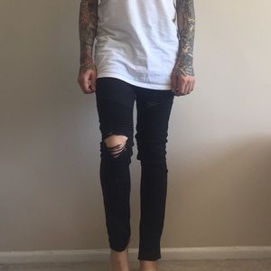 ⚡️ Men’s BIKER skinny jeans ⚡️ 30/32 ⚡️Black H&M